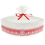Christmas candle holder red-white 2
