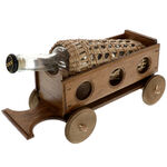 Wooden cart with braided glass 1