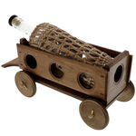 Wooden cart with braided glass 3