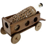 Wooden cart with braided glass 4