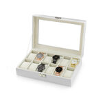 White Watch Holder Box for 12 1