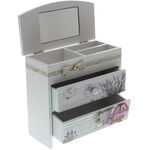 Jewelry Box with Lavender and 2 Drawers 2