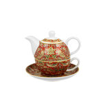 Teáskanna porcelán csészével William Morris Red Strawberry Thief 350 ml 2