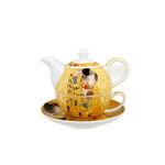 Teáskanna csészével Gustav Klimt Kiss Ecru 350ml 2