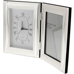 Silver Clock with Curved Line Photo Frame 2