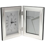 Silver Clock with Curved Line Photo Frame 3