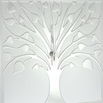 Silver wall clock tree of life 40cm 6