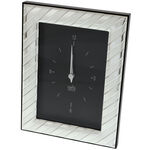 Silver Lines Desk Clock 2