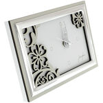 Silver Plated Clock Sweet Flowers 2