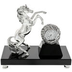 Highclass Silver Horse desk clock 1