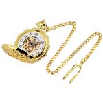 Golden Flower visible mechanism pocket watch 1