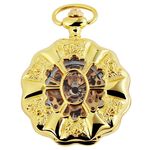 Golden Flower visible mechanism pocket watch 2