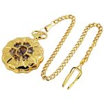 Golden Flower visible mechanism pocket watch 3