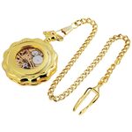 Golden Flower visible mechanism pocket watch 4