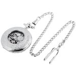 Silver transparent pocket watch bamboo branches 4