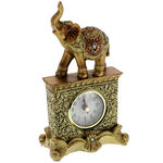 Fireplace table clock with elephant 2