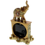 Fireplace table clock with elephant 3