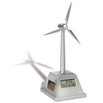 Clock with solar powered wind turbine 1