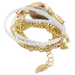 Women's watch with gold-white double bracelet 3