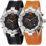Wrist watch chronos orange 1