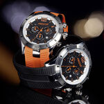 Wrist watch chronos orange 4