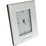 Silver table clock wedding tree of life