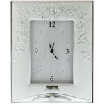 Silver table clock wedding tree of life