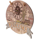 Wall Clock with Welcome 3