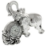 Highclass Silver Elephant Clock 2