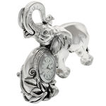 Highclass Silver Elephant Clock 3