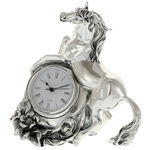 High class silver horse clock