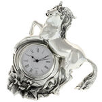 High class silver horse clock 2