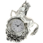 High class silver horse clock 3