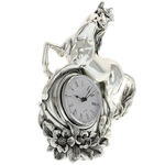 High class silver horse clock 4