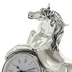 High class silver horse clock 6