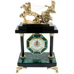 Marble pattern clock with Roman chariot Highclass 42cm 2