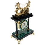 Marble pattern clock with Roman chariot Highclass 42cm 4