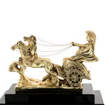 Marble pattern clock with Roman chariot Highclass 42cm 8