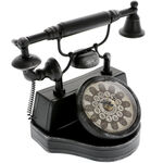 Retro phone metal clock 1