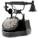 Retro phone metal clock 2