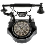 Retro phone metal clock 3