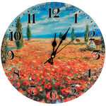 Wall clock Claude Monet: Poppies 1