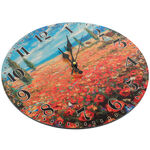 Wall clock Claude Monet: Poppies 2