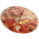 Wall clock Mucha: Spring 4