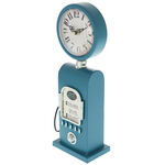 Blue retro fuel station clock 4