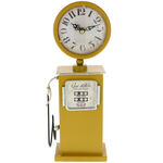 Yellow retro gas station clock 2