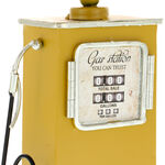 Yellow retro gas station clock 7