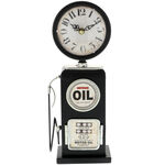 Black retro gas station clock 2