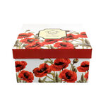 Huge cup with Poppies porcelain plate 450ml 3