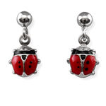 Ladybug Silver Earrings 1